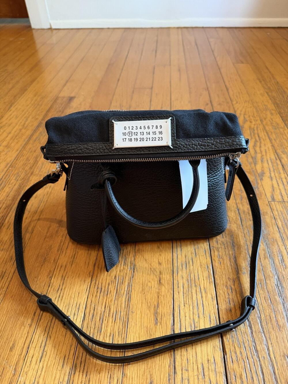 Maison Margiela 5AC Satchel Bag Womens Small Black Leather Crossbody Italy